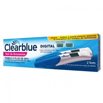 Clearblue Clearblue Digital 2 Pruebas De Embarazo Estimation de l'âge de la  grossesse 2 Tests