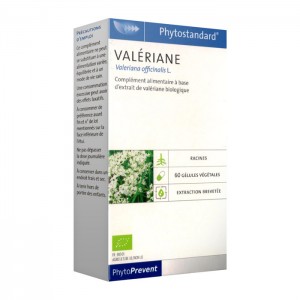 Pileje Phytostandard - Valériane - 60 Gélules Végétales Valeriana officinalis L. A base d'extrait de valériane biologique