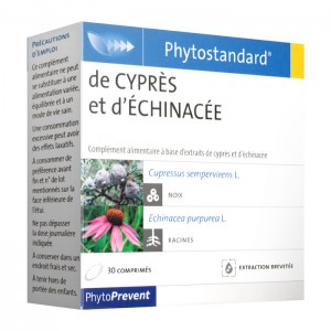 Pileje Phytostandard de Cyprès et d'Échinacée - 30 Comprimés 3401542119699