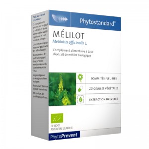 Pileje Phytostandard - Mélilot - 20 Gélules Végétales Melilotus officinalis L. A base d'extrait d'ortie biologique 3401551604063
