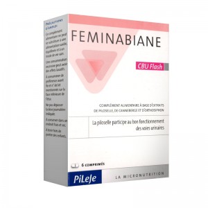 Pileje Feminabiane CBU Flash 6 Comprimés bon fonctionnement des voies urinaires.