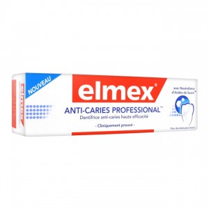 Elmex Anti-Caries Professional - Dentifrice - 75 ml Dentifrice anti-caries haute efficacité Pour des dents plus fortes Avec neutraliseur d'Acides de Sucre 8718951031241