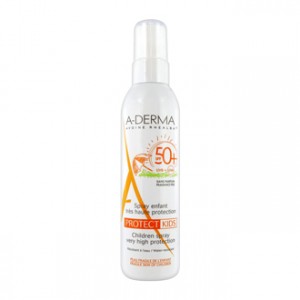 Aderma Protect Kids - Spray Enfant Très Haute Protection SPF50+ 200 ml Pour la peau fragile des enfants Résistant à l'eau Sans paraben