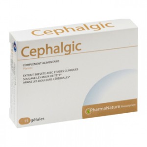 PharmaNature Cephalgic 15 Gélules Soulage les maux de tête Apaise les douleurs cérébrales