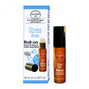 Elixir & Co Roll-On - Stress - 10 ml BIO Fleurs de bach & huiles essentielles Pour apaiser les tensions, calmer les agitations