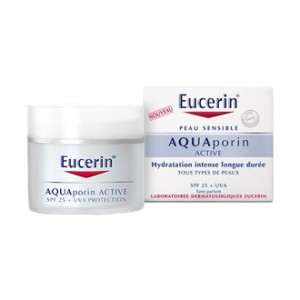 Eucerin AquaPorin Active - Soin Hydratant Protecteur SPF25 50 ml Hydratation intense longue durée Tous types de peaux Sans parfum