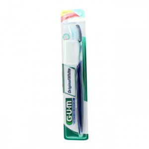 Gum Original White - Brosse à Dents Soft Avec étui de protection pour la tête de la brosse à dents