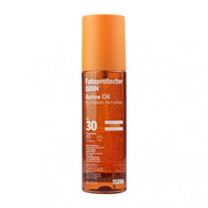ISDIN  Fotoprotector Active Oil SPF30 - 200 ml Renforce la protection naturelle de la peau Toucher sec Résistant à l'eau