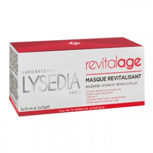 Lysedia Revitalage - Masque Revitalisant 3 Masques Régénère Hydrate Révèle l'éclat
