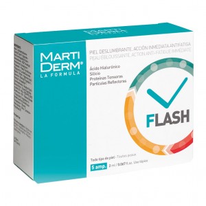 MartiDerm Flash - 5 Ampoules Peau éblouissante Action anti fatigue immédiat Toutes peaux