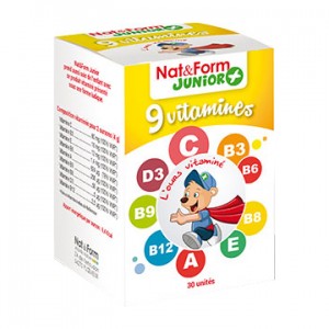 Junior +  -  9 Vitamines - 30 Gommes