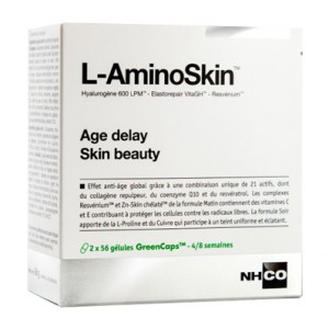 NHCO Nutrition L-AminoSkin - Age Delay Skin Beauty - 2x56 Gélules 2x56 gélules 4/8 semaines Effet anti-âge global Action matin & soir