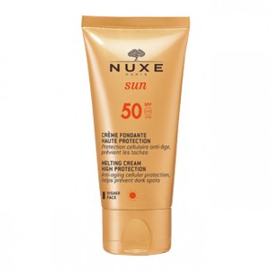 Nuxe Sun Crème Fondante Visage SPF50 50 ml votre soin solaire haute protection idéal pour les peaux claires et sensibles Hyperpara
