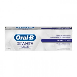 Oral B 3D White Luxe - Perfection 75 ml La technologie blancheur la plus rapide Avec 3x plus de pouvoir de dilution des taches