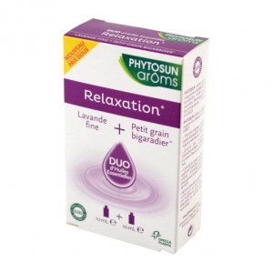 Phytosun Aroms Relaxation - DUO d'Huiles Essentielles Lavande Fine - 10 ml + Petit Grain Bigaradier - 10 ml 100% HEBBD