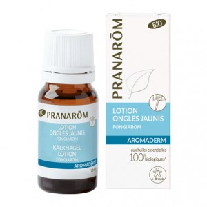 Pranarôm Aromaderm - Lotion Ongles Jaunis BIO - 10 ml Ongles fragilisés et abimés 100% aux huiles essentielles A partir de 30 mois