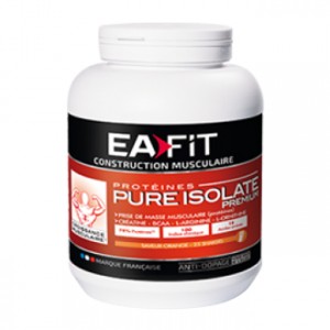 Eafit Pure Isolate Premium Saveur Orange Whey Creatine 100% Isolat le complément alimentaire pour les sportifs qui souhaitent prendre de la masse musculaire