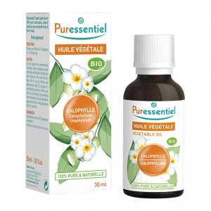 Puressentiel Huile Végétale - Calophylle BIO - 30 ml Calophyllum inophyllim 100% pure & naturelle Massage, visage et corps