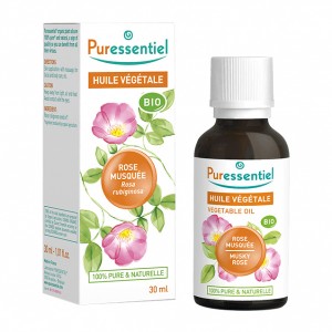 Puressentiel Huile Végétale - Rose Musquée BIO - 30 ml Rosa rubiginosa / canina 100% pure & naturelle Vertus anti-âge