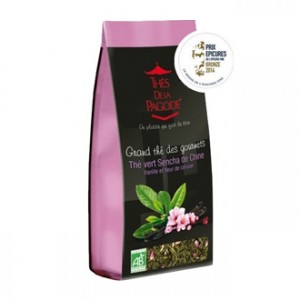 Thé de la Pagode Grand thé des Gourmets - Thé Vert Sencha de Chine Vanille & Fleur de Cerisier 110g 
